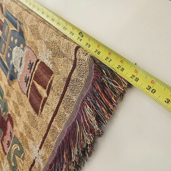 Mohawk Tapestry Blanket Throw Soldier Men Nutcracker Christmas Holiday - Picture 3 of 5